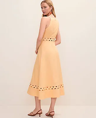 Ann Taylor Ric Rac Cutout Dress in Linen Blend sold by Ann Taylor product image thumbnail 2