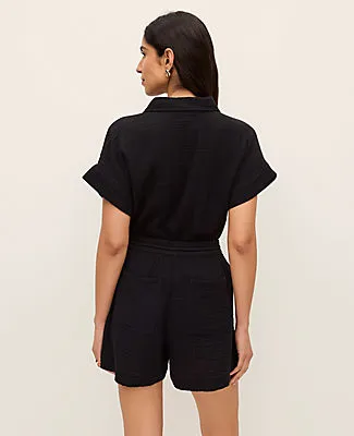 Ann Taylor The Pull-On Short in Cotton Gauze sold by Ann Taylor product image thumbnail 3