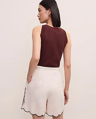 Ann Taylor The Embroidered Side Zip Short sold by Ann Taylor product image thumbnail 3