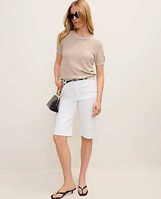 Ann Taylor Shimmer Pointelle Modern Sweater Tee sold by Ann Taylor product image thumbnail 3
