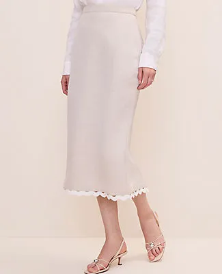Ann Taylor Ric Rac Midi Skirt in Linen Blend sold by Ann Taylor product image thumbnail 2