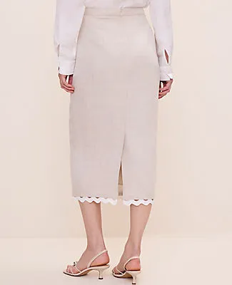 Ann Taylor Ric Rac Midi Skirt in Linen Blend sold by Ann Taylor product image thumbnail 3