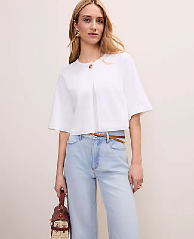 Ann Taylor Crew Neck Sweater Cape made by Ann Taylor
