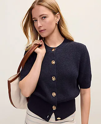 Ann Taylor Elbow Sleeve Cardigan sold by Ann Taylor