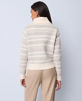 Ann Taylor Weekend Fair Isle Polo Sweater sold by Ann Taylor product image thumbnail 2
