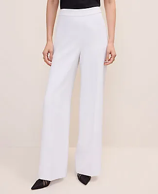 Ann Taylor The Petite Side Zip Wide-Leg Pant in Fluid Crepe sold by Ann Taylor product image thumbnail 2