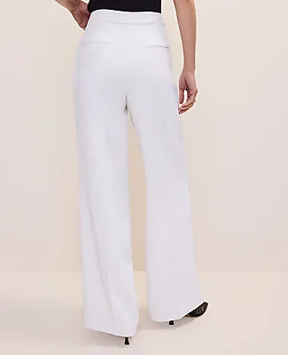 Ann Taylor The Petite Side Zip Wide-Leg Pant in Fluid Crepe sold by Ann Taylor product image thumbnail 3
