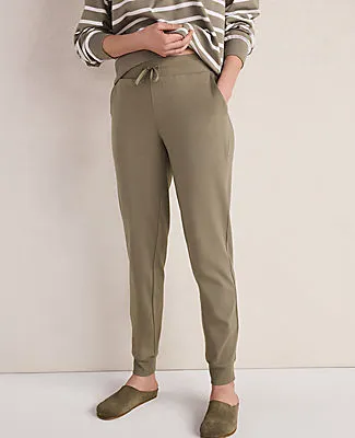 Ann Taylor Haven Well Within Organic Cotton Interlock Joggers sold by Ann Taylor