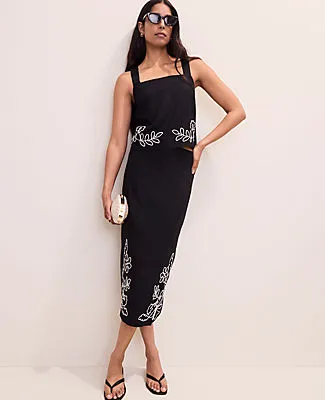 Ann Taylor Embroidered Square Neck Tank Top sold by Ann Taylor