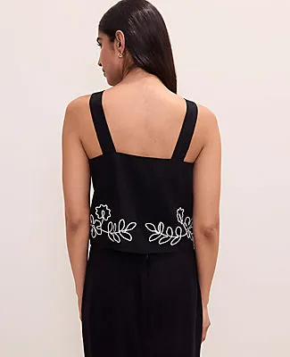 Ann Taylor Embroidered Square Neck Tank Top sold by Ann Taylor product image thumbnail 2