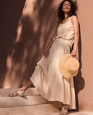 Ann Taylor Haven Well Within Organic Cotton Gauze Tiered Maxi Skirt sold by Ann Taylor product image thumbnail 3