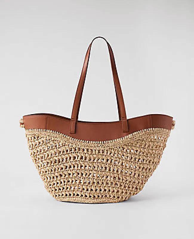 Ann Taylor Straw Tote made by Ann Taylor
