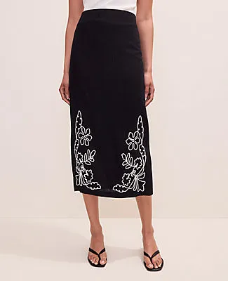 Ann Taylor Embroidered Column Midi Skirt sold by Ann Taylor product image thumbnail 2