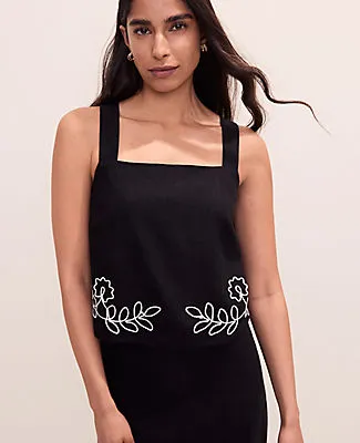 Ann Taylor Embroidered Square Neck Tank Top sold by Ann Taylor product image thumbnail 3