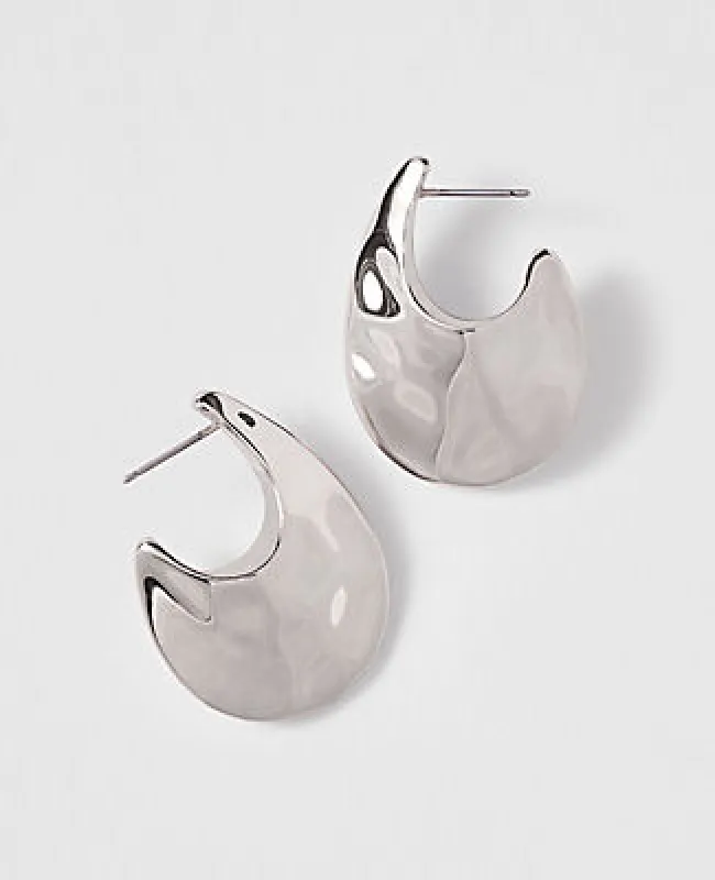 Ann Taylor Hammered Metal Hoop Earrings made by Ann Taylor