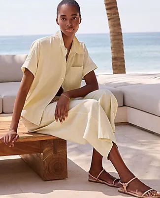 Ann Taylor Haven Well Within Organic Cotton Linen Barrel Leg Pants sold by Ann Taylor product image thumbnail 4