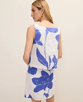 Ann Taylor Floral Tank Top in Linen sold by Ann Taylor product image thumbnail 2