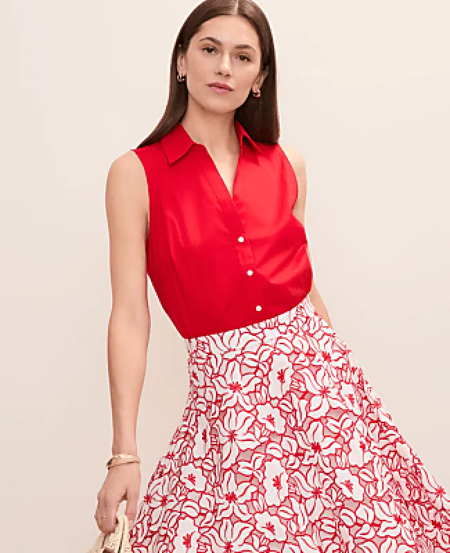 Ann Taylor Sleeveless Essential Shirt made by Ann Taylor