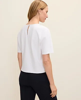 Ann Taylor Petite Embroidered Crew Neck Top sold by Ann Taylor product image thumbnail 2