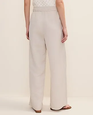 Ann Taylor Weekend Easy Fit Wide-Leg Pant in Linen Blend sold by Ann Taylor product image thumbnail 3
