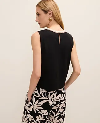 Ann Taylor Petite Braid Trim Ponte Top sold by Ann Taylor product image thumbnail 2