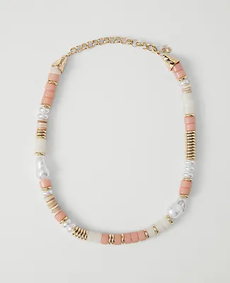 Ann Taylor Stone Pearl Statement Necklace sold by Ann Taylor