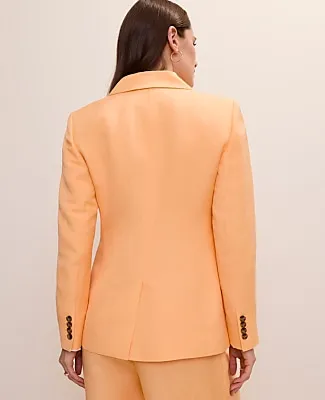 Ann Taylor The Petite Cutaway Blazer in Linen Blend sold by Ann Taylor product image thumbnail 2