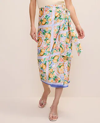 Ann Taylor Lemon Wrap Skirt in Satin sold by Ann Taylor product image thumbnail 2