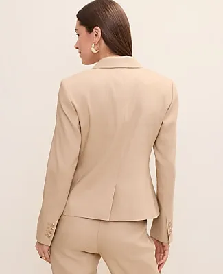 Ann Taylor The Short One Button Blazer in Linen Blend sold by Ann Taylor product image thumbnail 2