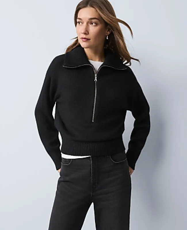 Ann Taylor Weekend Half-Zip Sweater made by Ann Taylor