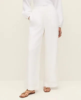 Ann Taylor The Easy Fit Wide-Leg Pant in Cotton Gauze sold by Ann Taylor product image thumbnail 2