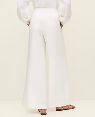Ann Taylor The Easy Fit Wide-Leg Pant in Cotton Gauze sold by Ann Taylor product image thumbnail 3