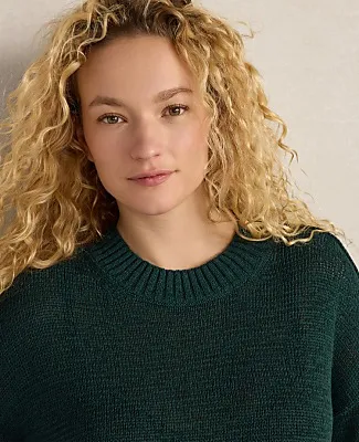 Ann Taylor Haven Well Within Organic Cotton Linen Tape Yarn Sweater sold by Ann Taylor product image thumbnail 2