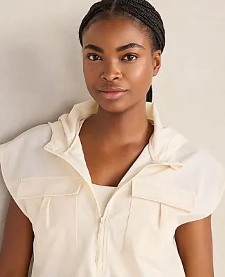 Ann Taylor Haven Well Within Woven Nylon Hooded Vest sold by Ann Taylor product image thumbnail 3