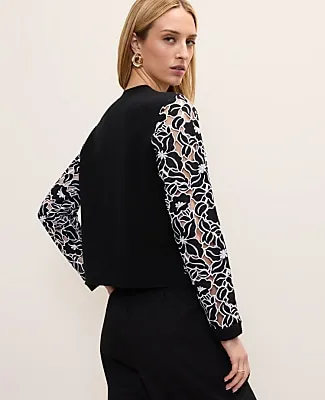 Ann Taylor Mixed Media Cardigan sold by Ann Taylor product image thumbnail 2