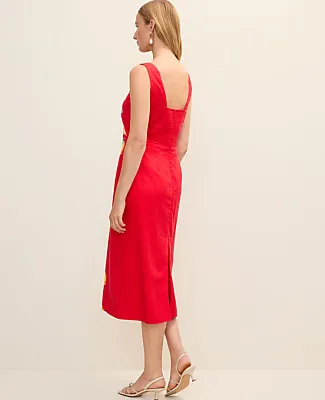 Ann Taylor Petite Floral Sheath Dress in Linen Blend sold by Ann Taylor product image thumbnail 2
