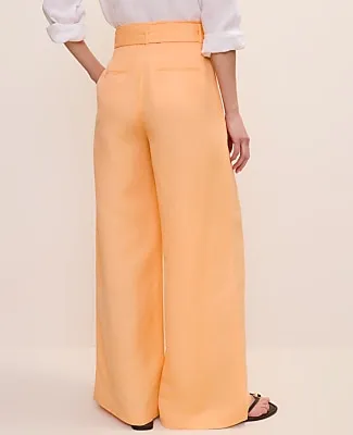 Ann Taylor Petite Paperbag Pant in Linen Blend sold by Ann Taylor product image thumbnail 3