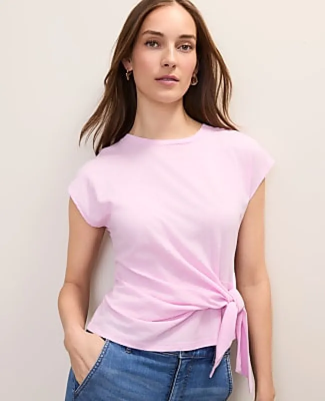 Ann Taylor Tie Waist Tee made by Ann Taylor