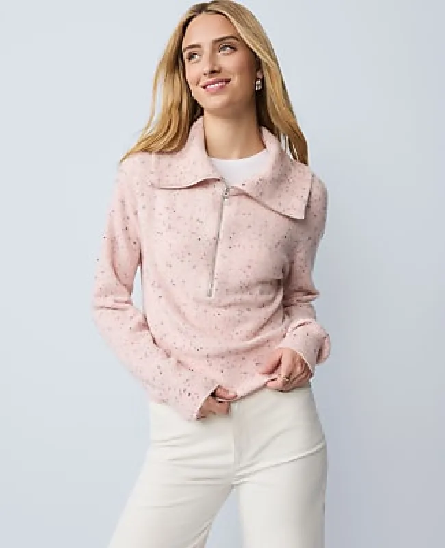 Ann Taylor Weekend Half-Zip Sweater made by Ann Taylor