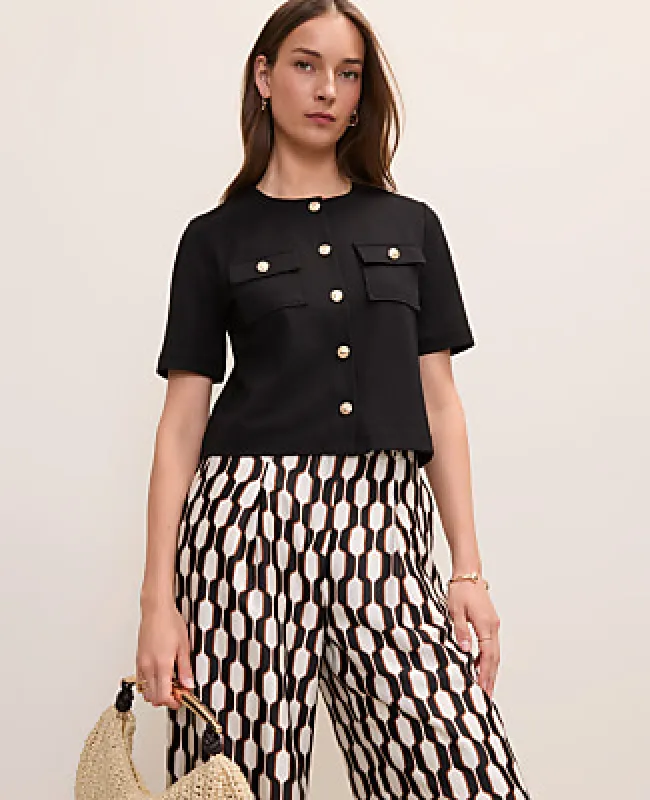 Ann Taylor The Crew Neck Jacket in Ponte made by Ann Taylor
