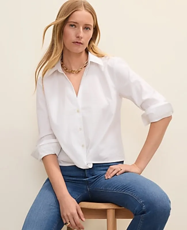 Ann Taylor Knotted Button Down Shirt made by Ann Taylor