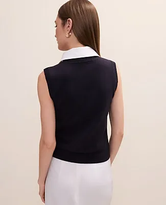 Ann Taylor Collared Sweater Vest sold by Ann Taylor product image thumbnail 2