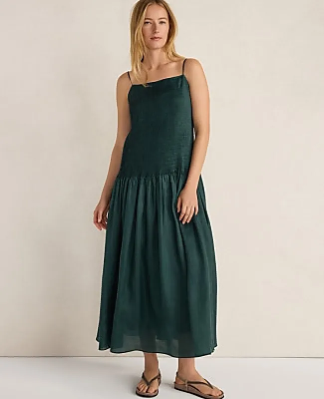 Ann Taylor Haven Well Within Ramie Blend Pleated Maxi Dress made by Ann Taylor