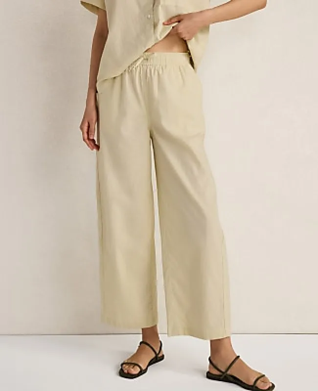 Ann Taylor Haven Well Within Organic Cotton Linen Barrel Leg Pants made by Ann Taylor