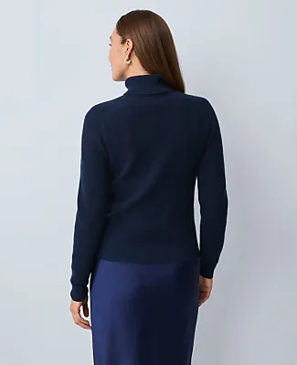 Ann Taylor Studio Collection Cashmere Ribbed Turtleneck Sweater sold by Ann Taylor product image thumbnail 2