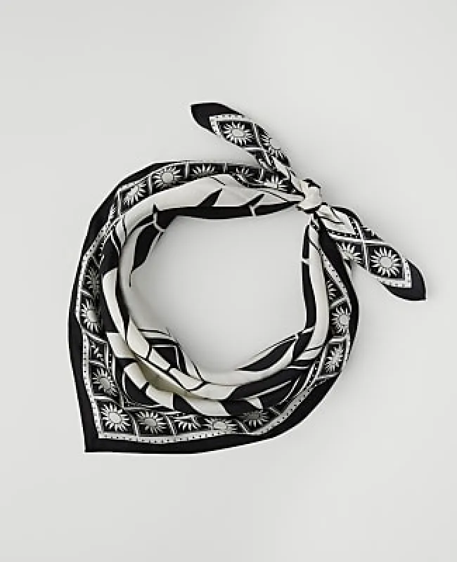 Ann Taylor Sun Print Silk Scarf made by Ann Taylor