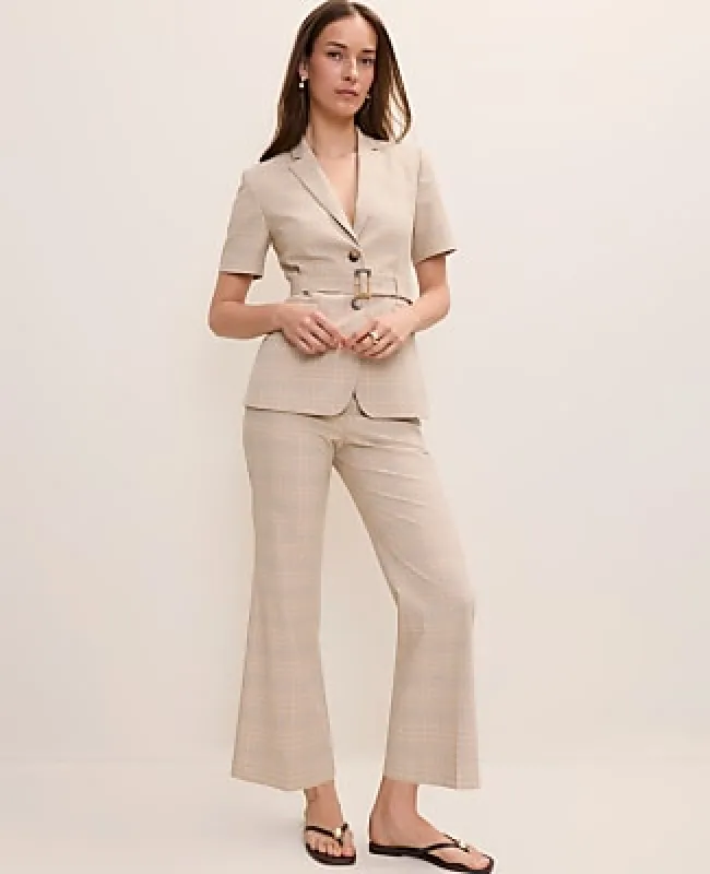 Ann Taylor The Petite Jayne Crop Trouser in Plaid made by Ann Taylor