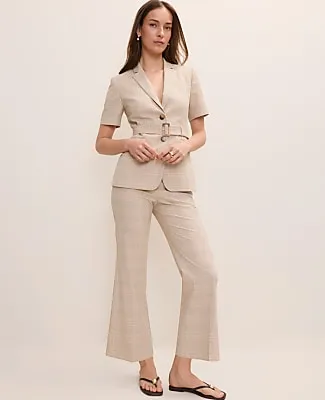 Ann Taylor The Petite Jayne Crop Trouser in Plaid sold by Ann Taylor