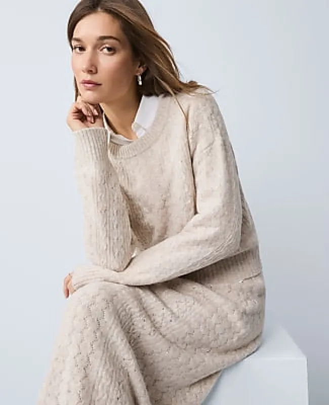 Ann Taylor Weekend Mixed Stitch Crew Neck Sweater made by Ann Taylor