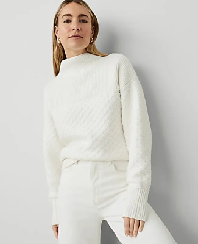 Ann Taylor Weekend Mixed Stitch Sweater made by Ann Taylor